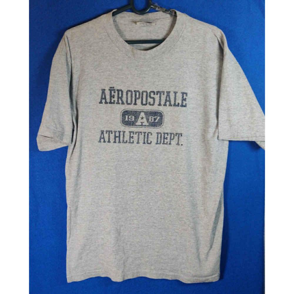 Aeropostale 1987 Athletic Dept T-Shirt Mens Large Gray Vintage Graphic Tee Y2K
